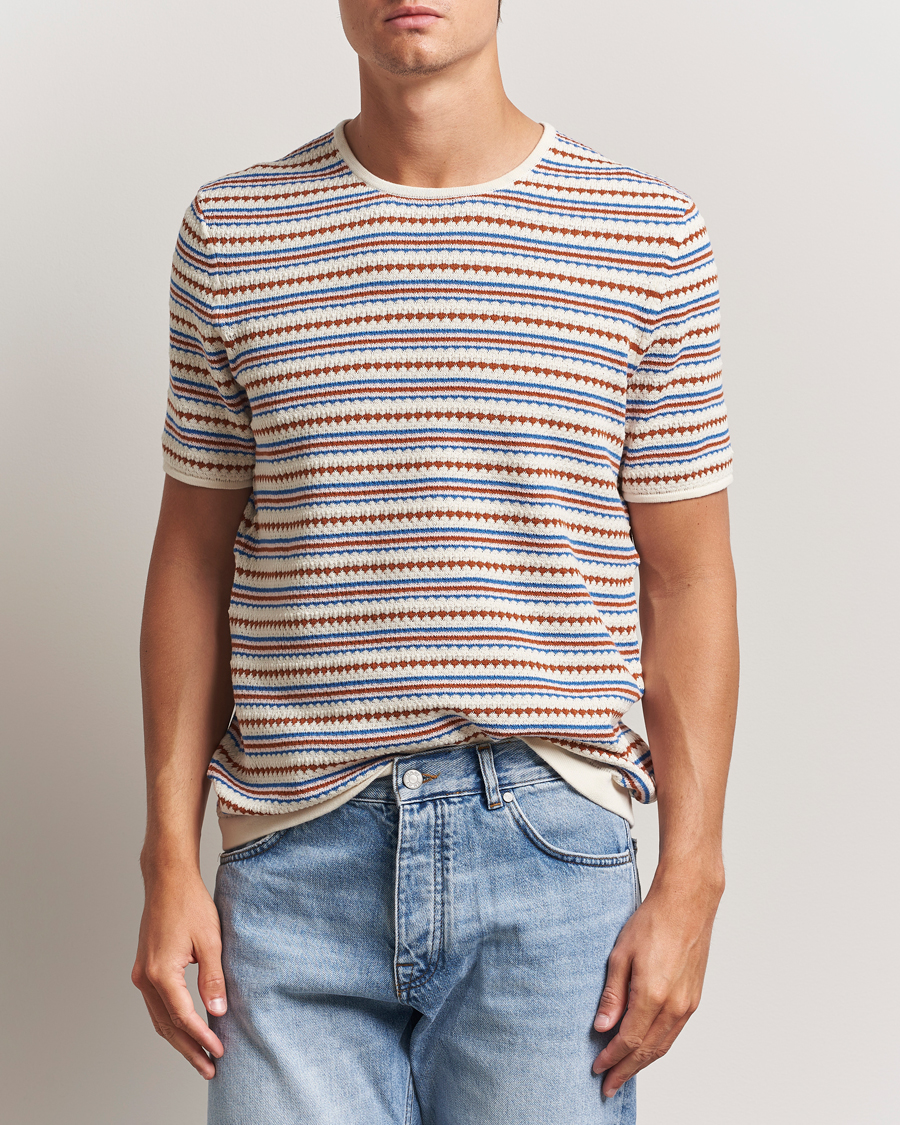 Herr | T-Shirts | NN07 | Bari Knitted Striped T-Shirt Multi