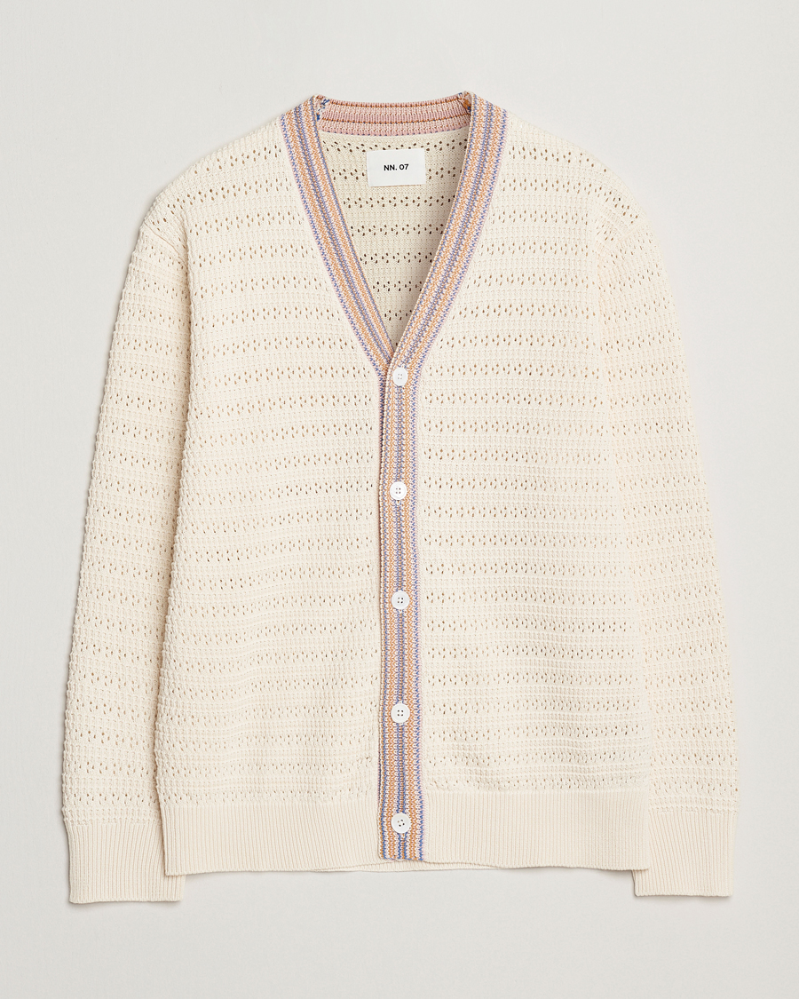 Herr | Tröjor | NN07 | Josh Knitted Cardigan Ivory