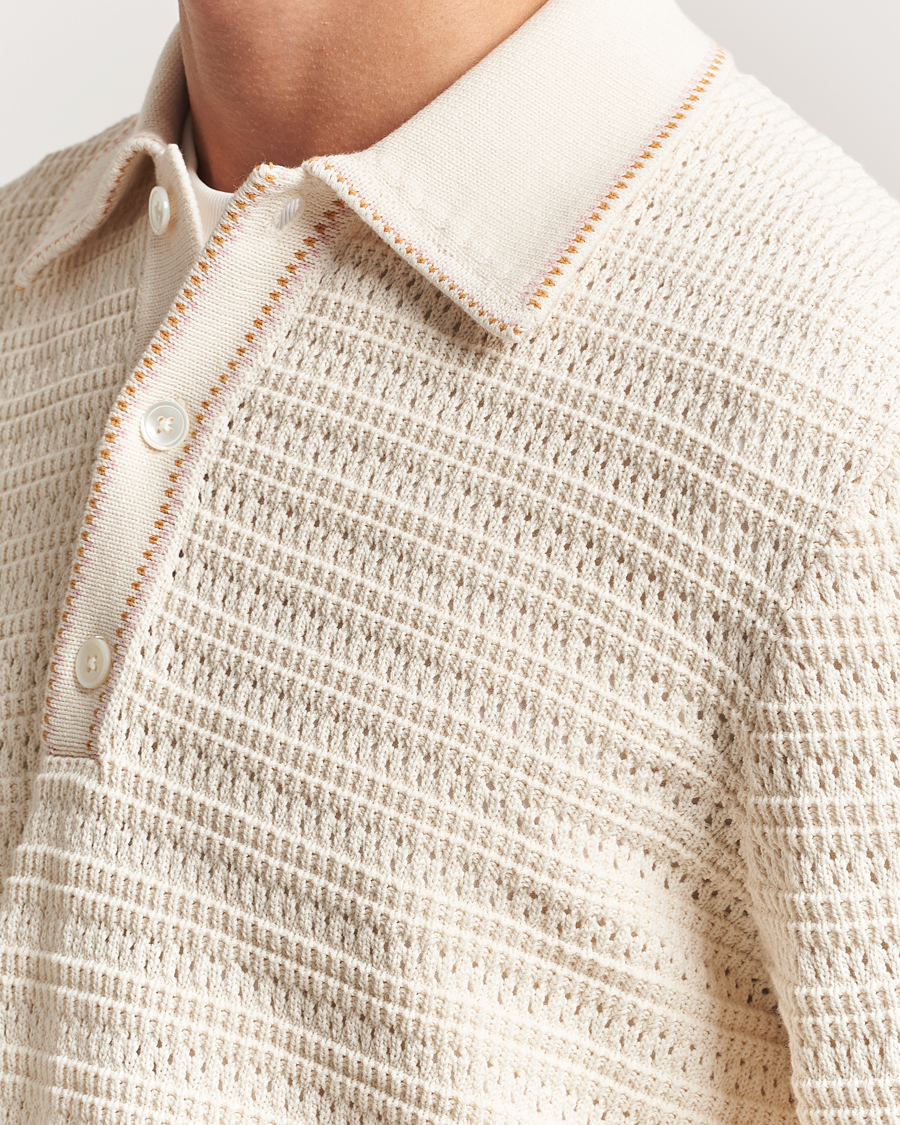 Herr | Tröjor | NN07 | Josh Knitted Polo Ivory