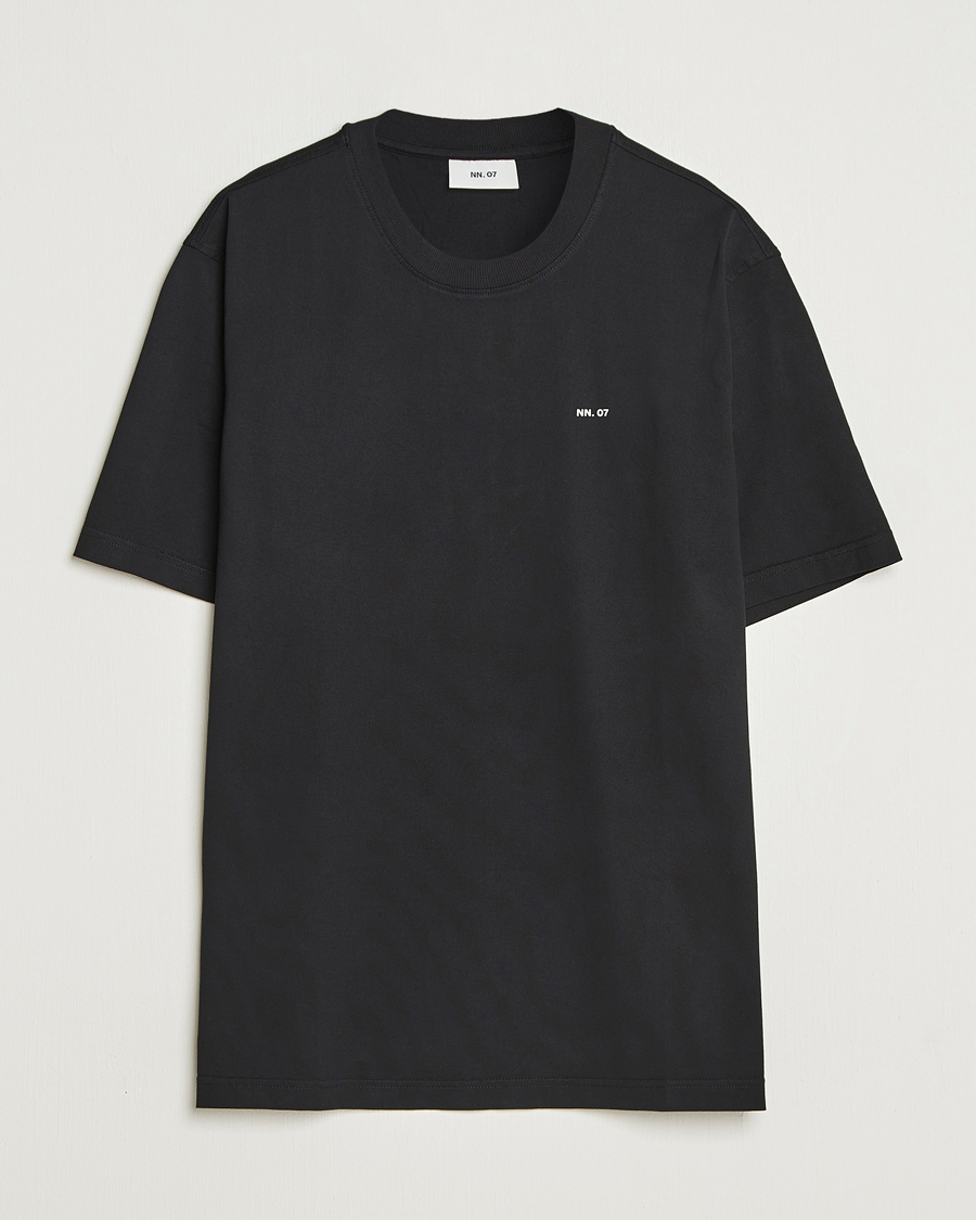 Herr | T-Shirts | NN07 | Abel Logo Crew Neck T-Shirt Black