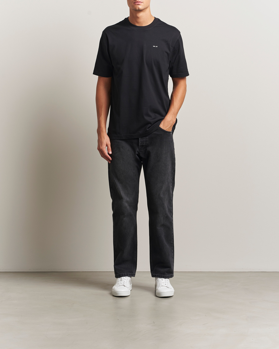 Herr | T-Shirts | NN07 | Abel Logo Crew Neck T-Shirt Black