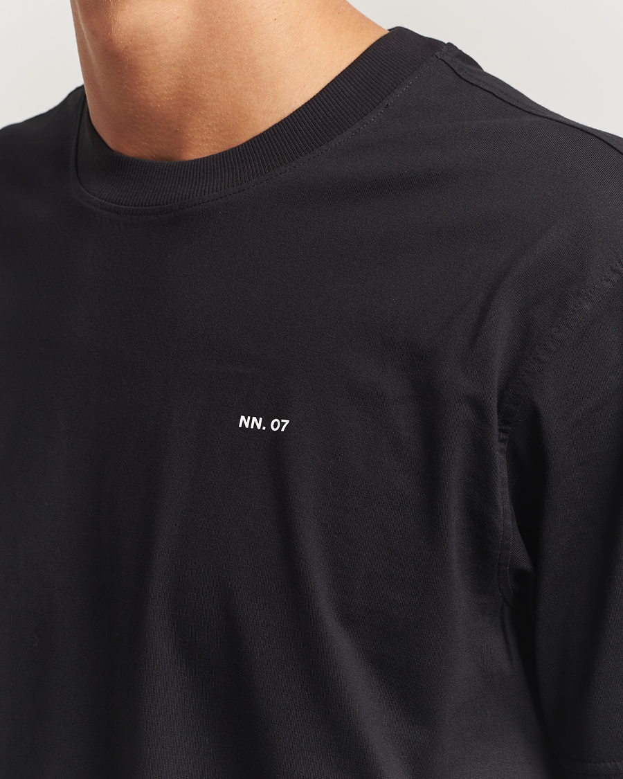 Herr | T-Shirts | NN07 | Abel Logo Crew Neck T-Shirt Black