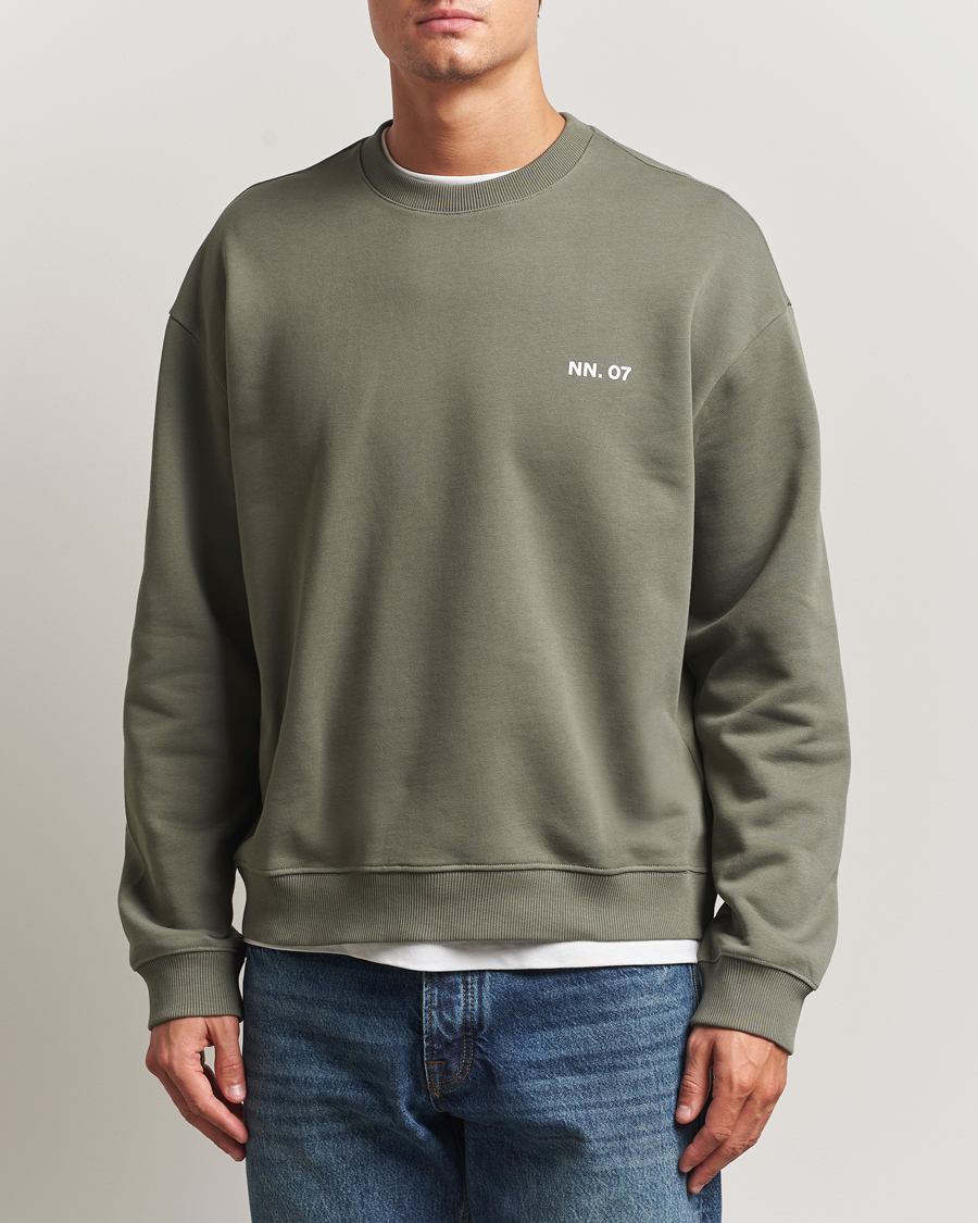 Herr | Tröjor | NN07 | Dagon Crew Neck Sweatshirt Capers Green