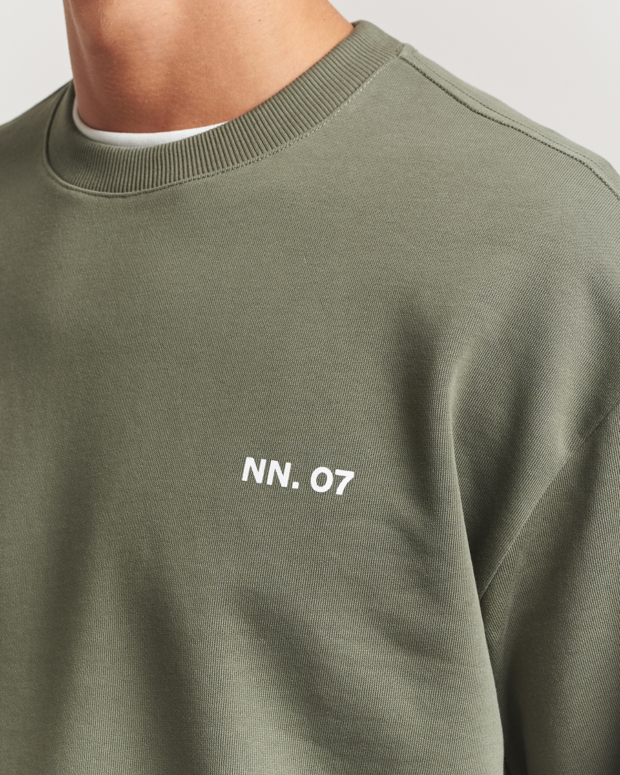 Herr | Tröjor | NN07 | Dagon Crew Neck Sweatshirt Capers Green