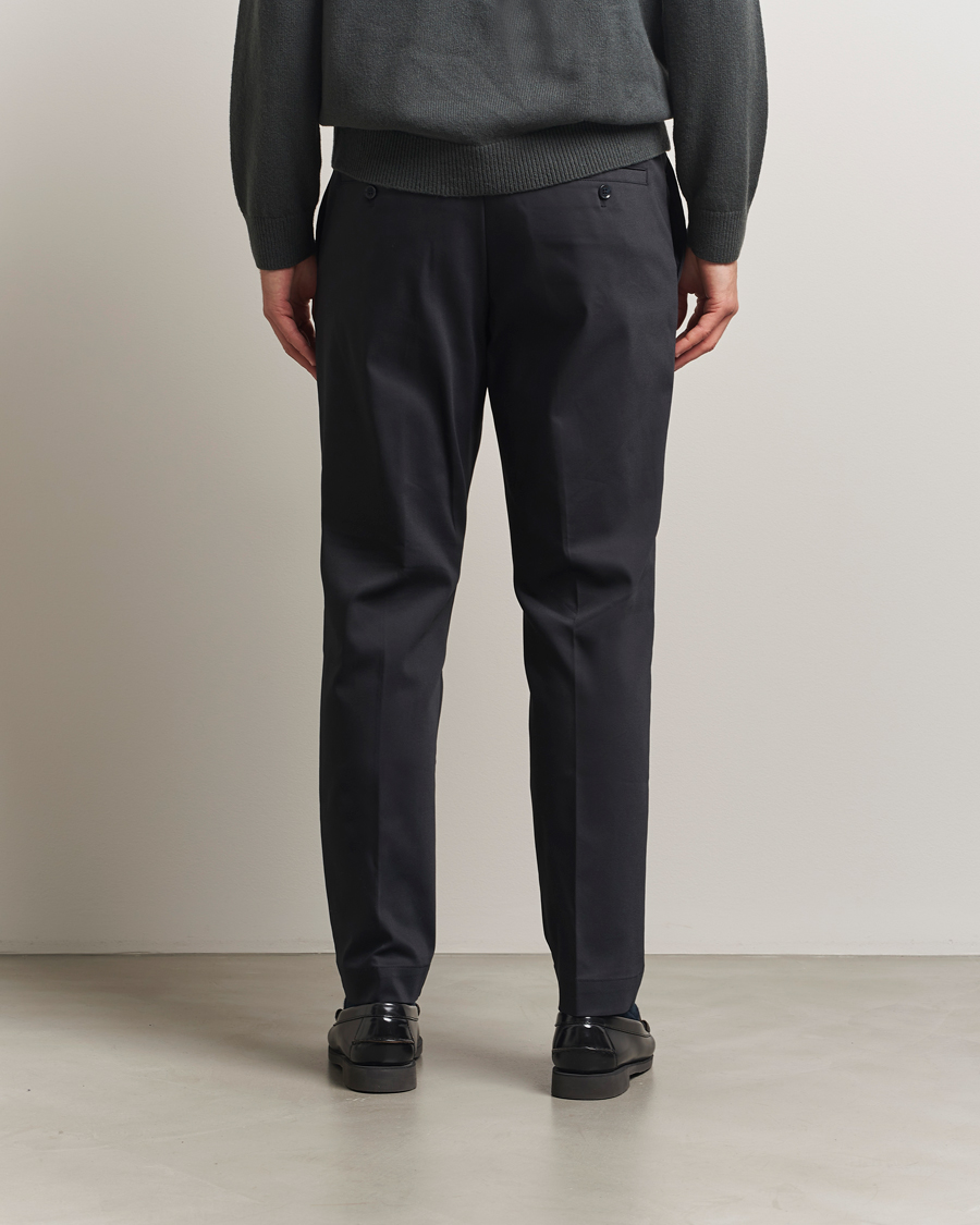 Herr | Byxor | NN07 | Baker Cotton Drawstring Trousers Navy