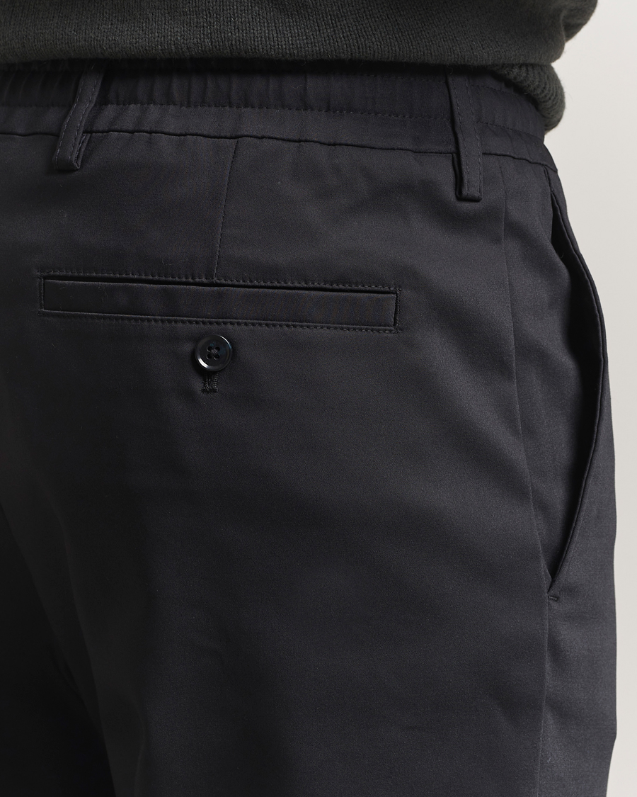 Herr | Byxor | NN07 | Baker Cotton Drawstring Trousers Navy