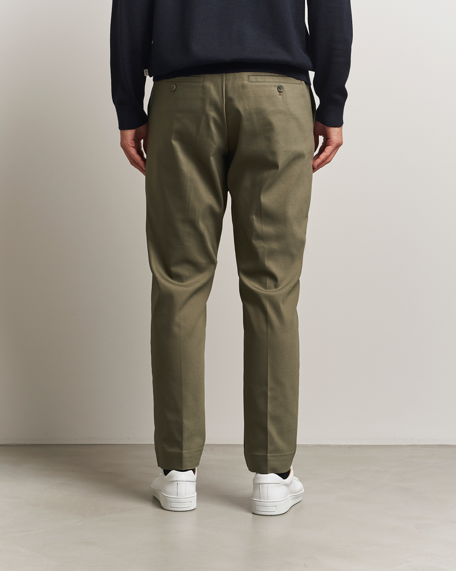 Herr | Byxor | NN07 | Baker Cotton Drawstring Trousers Capers Green