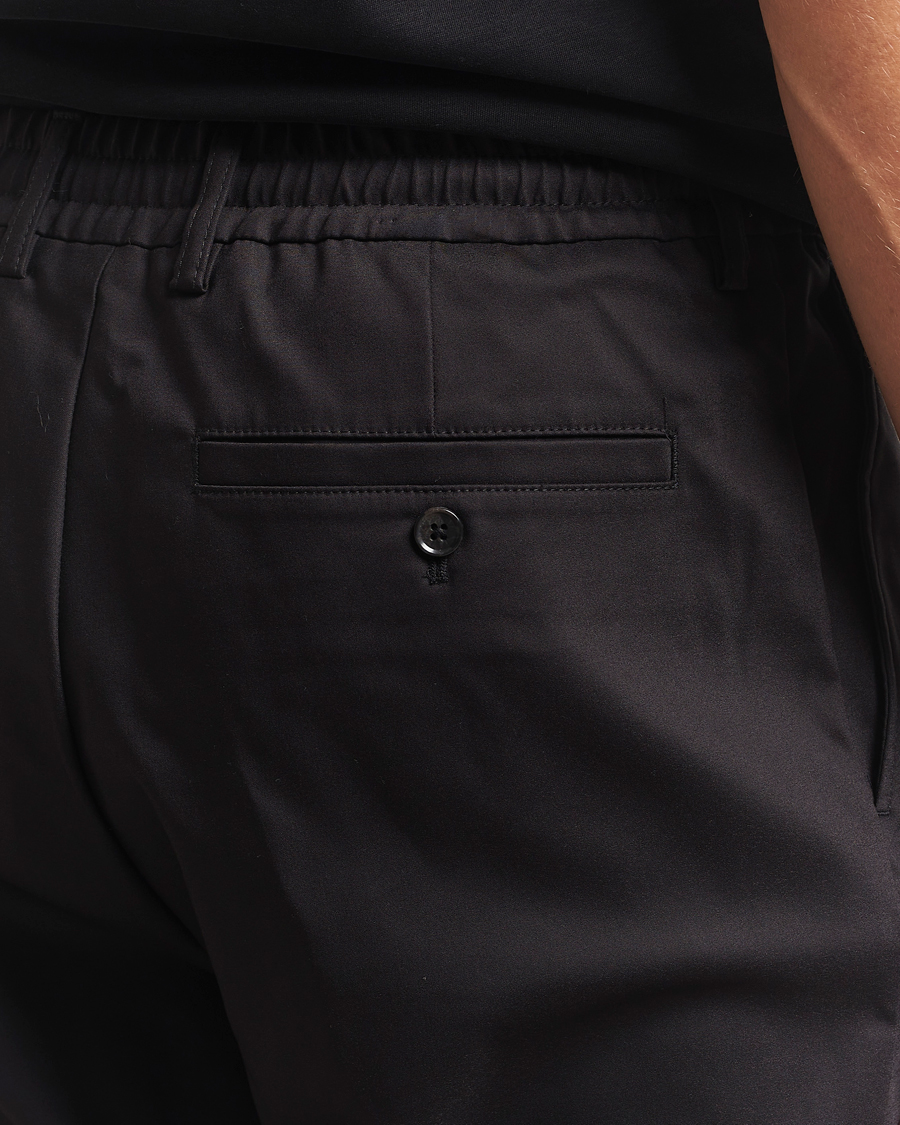 Herr | Byxor | NN07 | Baker Cotton Drawstring Trousers Black