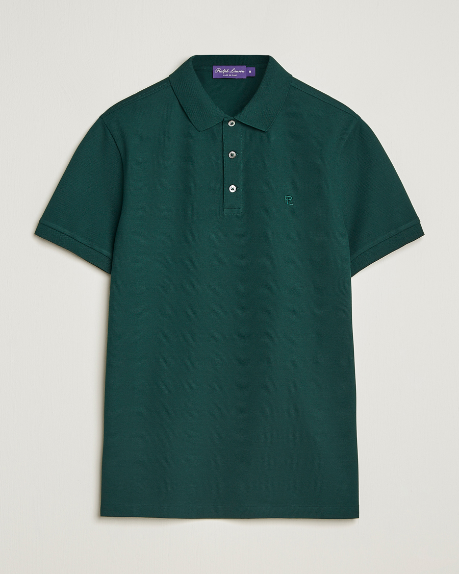 Herr | Pikéer | Ralph Lauren Purple Label | Short Sleeve Polo Moss Agate
