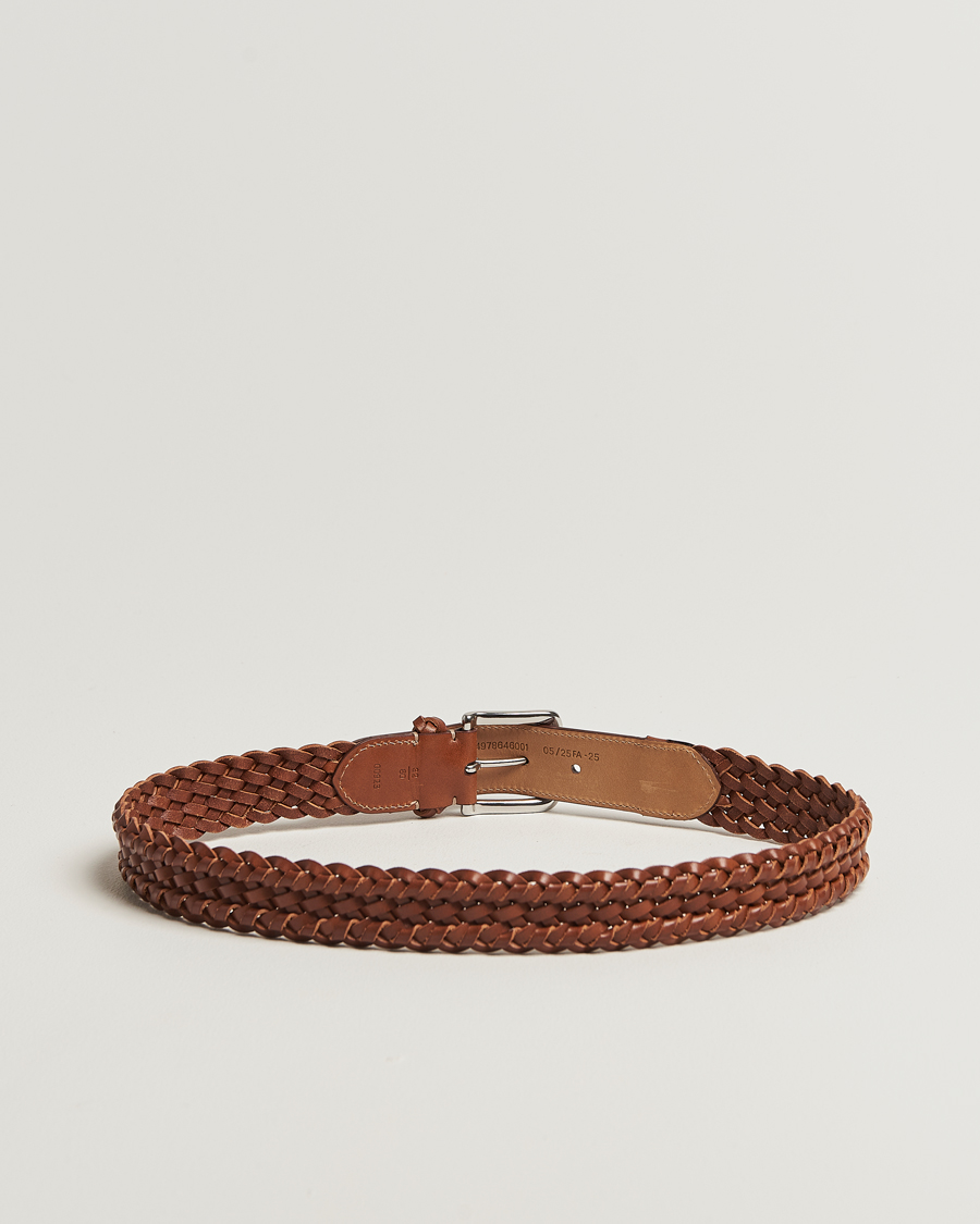 Herr | Bälten | Ralph Lauren Purple Label | Braided Belt Dark Brown