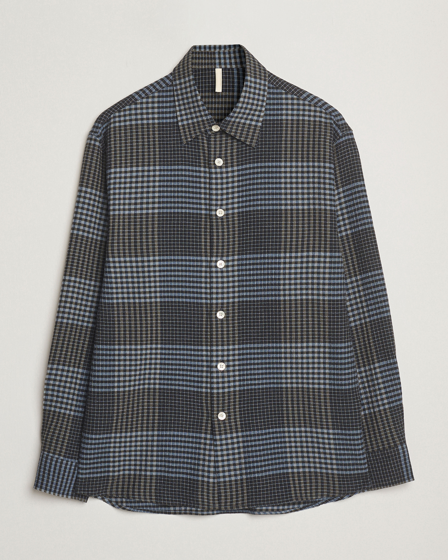 Herr | Skjortor | Sunflower | Studio Flannel Shirt Blue Check