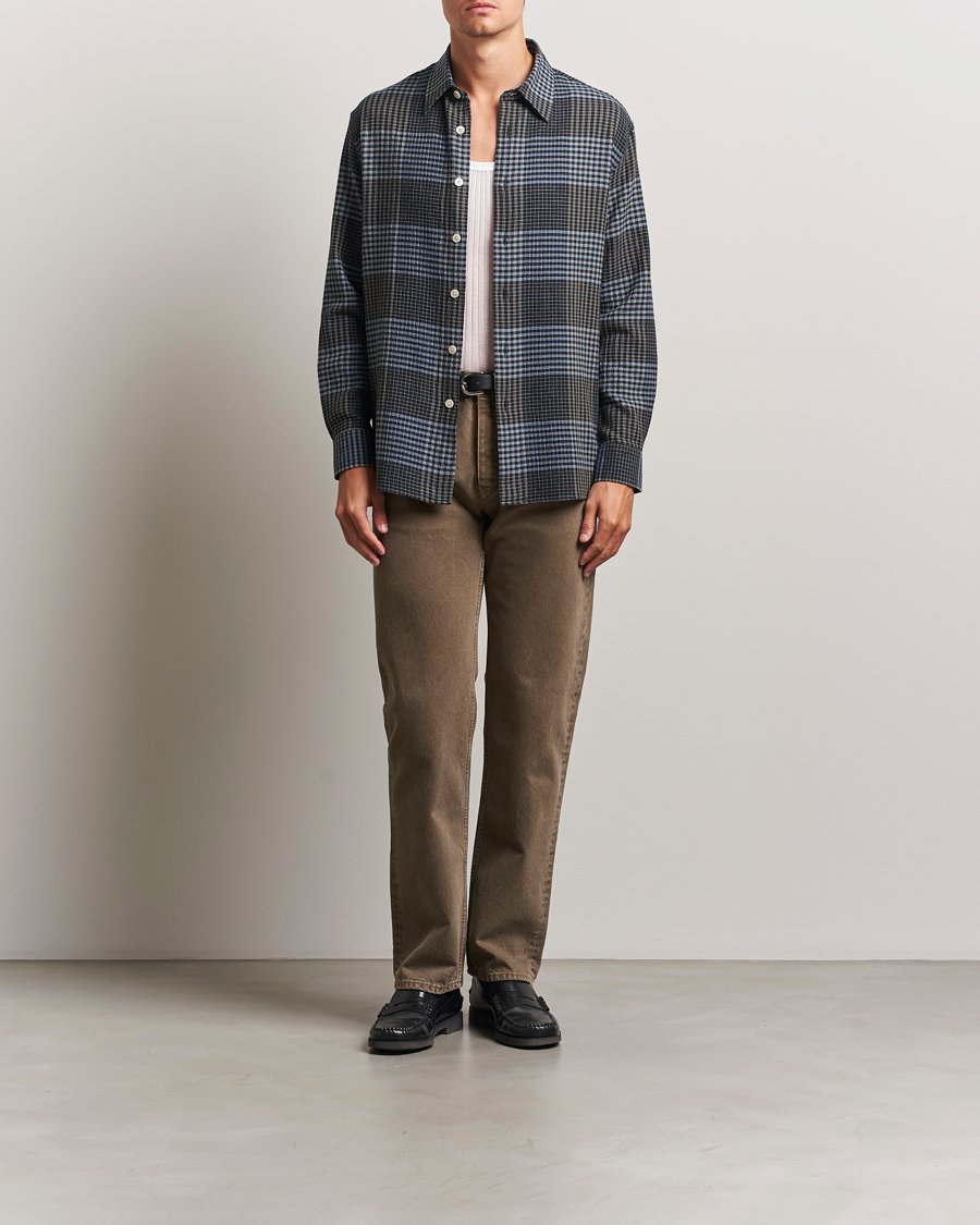 Herr | Skjortor | Sunflower | Studio Flannel Shirt Blue Check