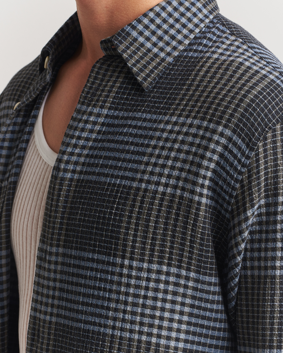 Herr | Skjortor | Sunflower | Studio Flannel Shirt Blue Check