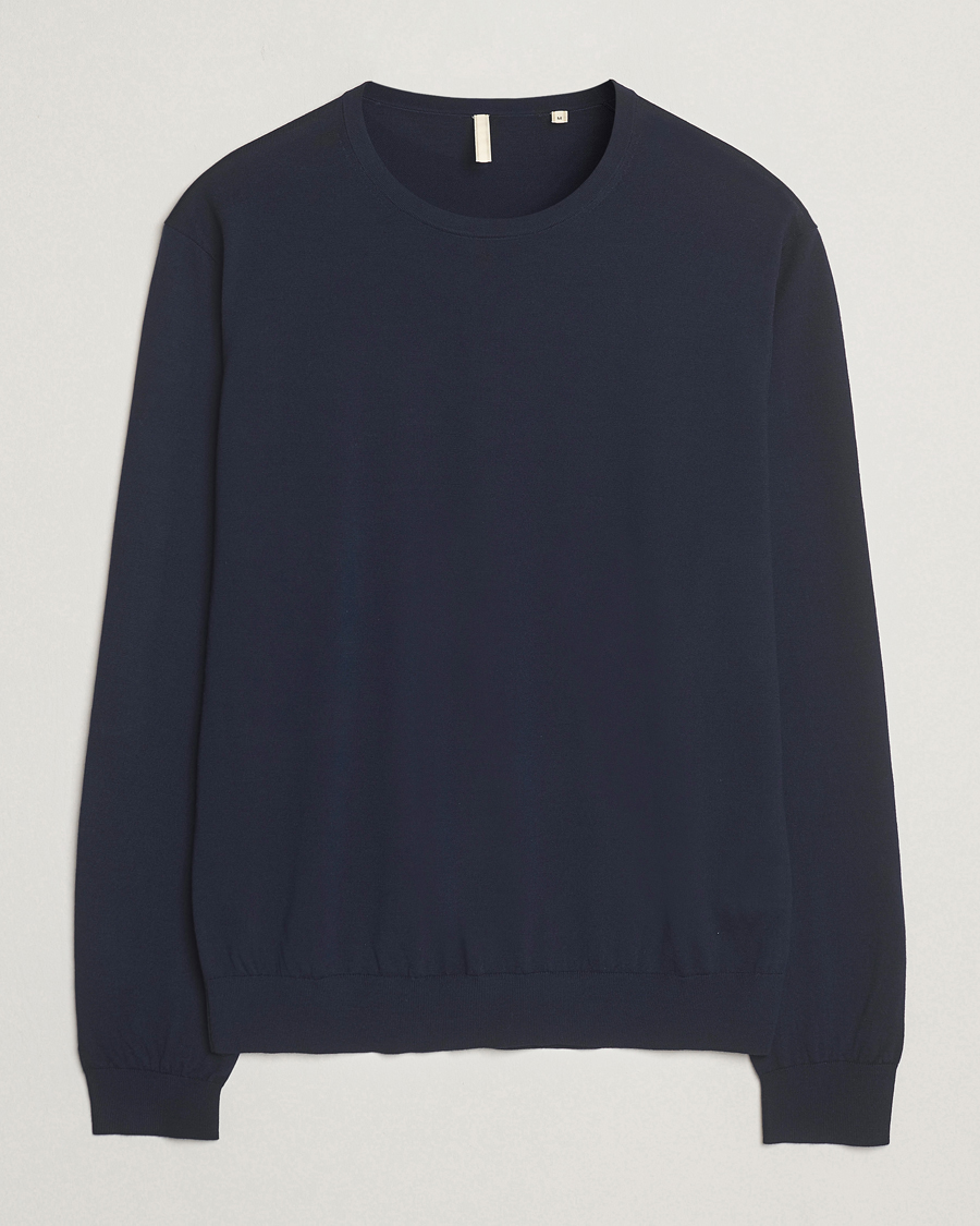 Herr | Tröjor | Sunflower | Merino Crew Neck Navy