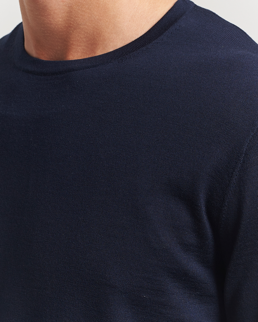 Herr | Tröjor | Sunflower | Merino Crew Neck Navy