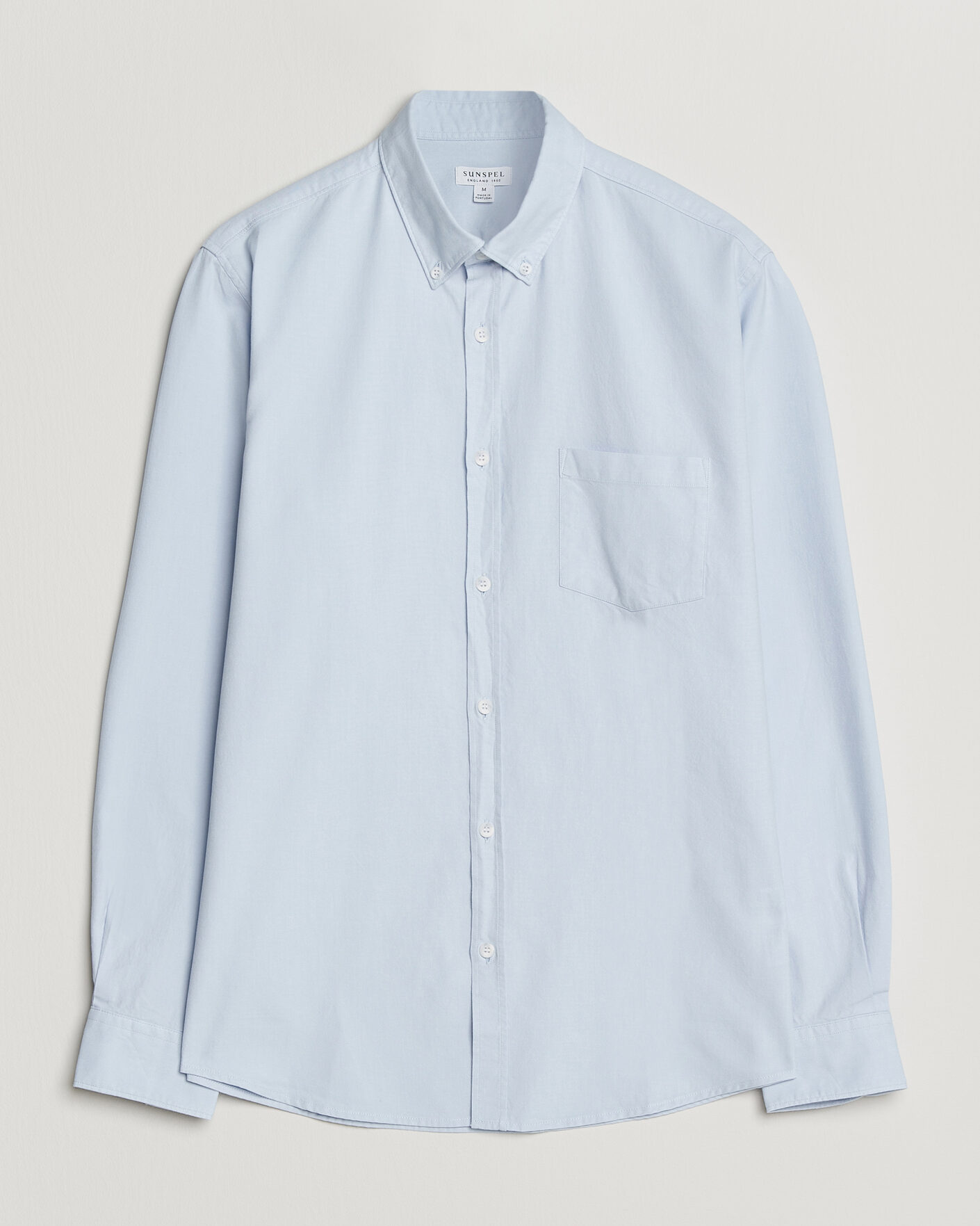 Herr | Skjortor | Sunspel | Oxford Button Down Shirt Light Blue