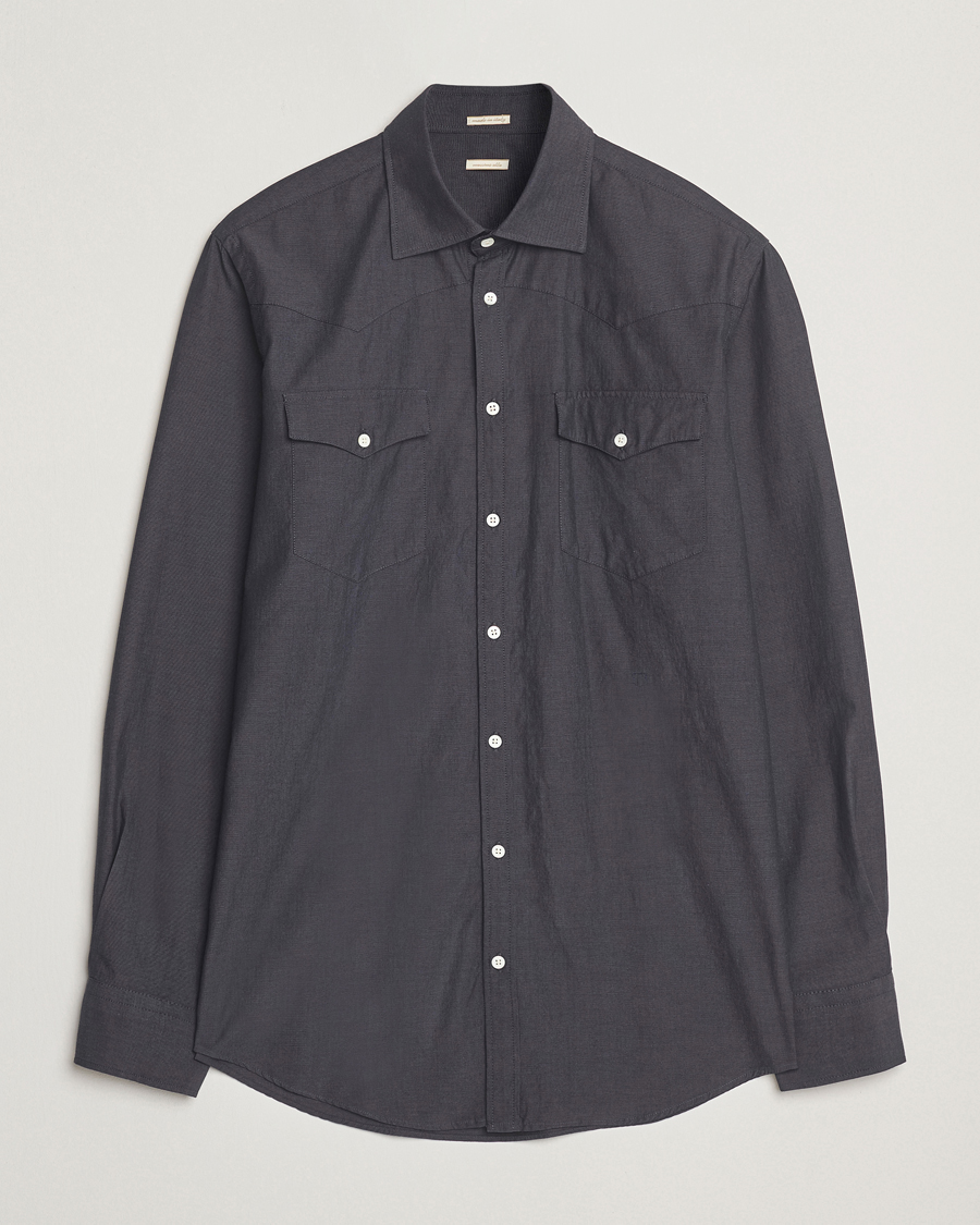 Herr | Skjortor | Massimo Alba | Arizona Western Shirt Dark Blue