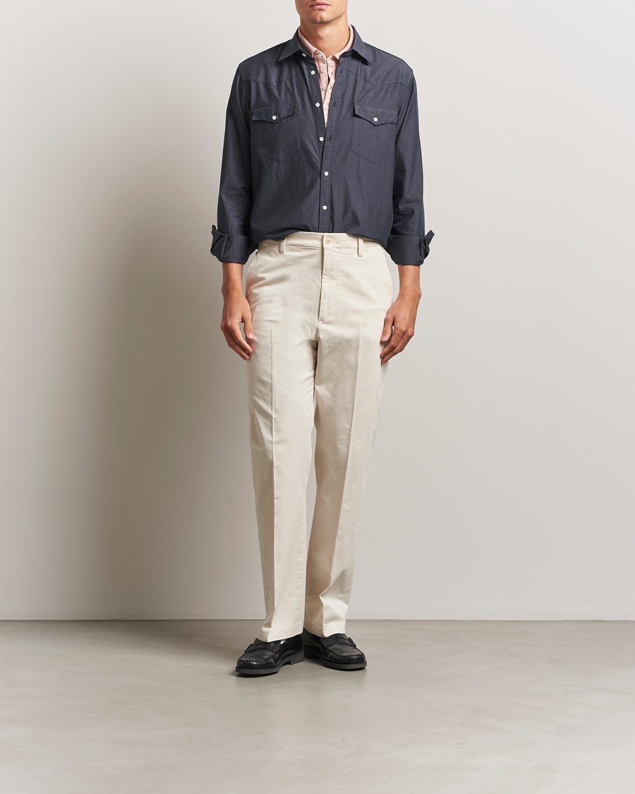 Herr | Skjortor | Massimo Alba | Arizona Western Shirt Dark Blue
