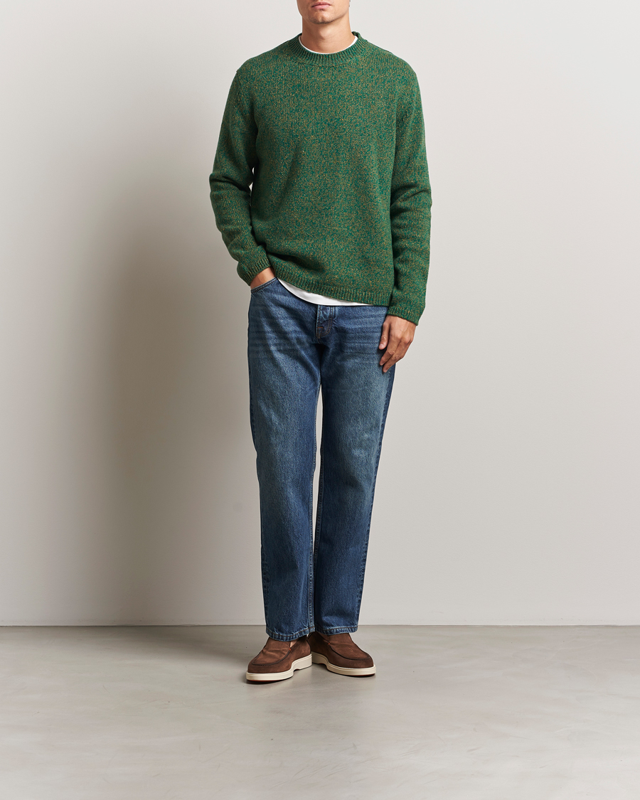 Herr | Tröjor | Massimo Alba | Wool Mouline Sweater Green