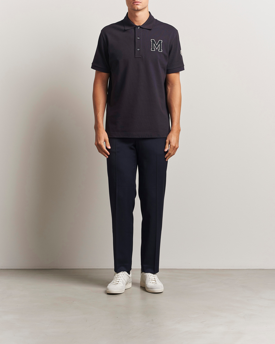 Herr | Pikéer | Moncler | Archive Logo Polo Navy