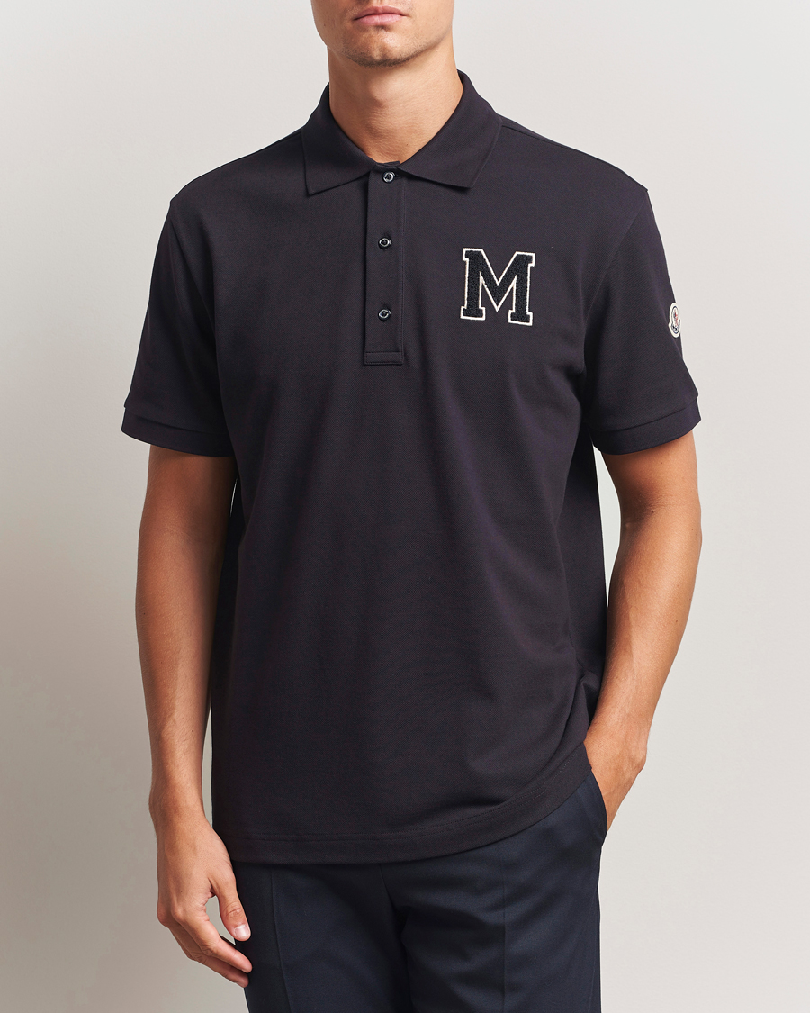 Herr | Pikéer | Moncler | Archive Logo Polo Navy