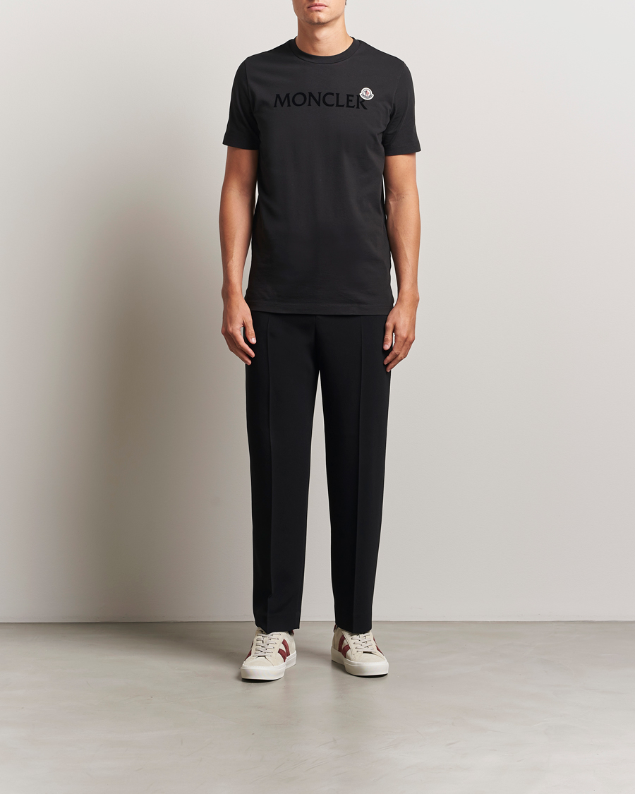 Herr | T-Shirts | Moncler | Lettering Logo T-Shirt Black