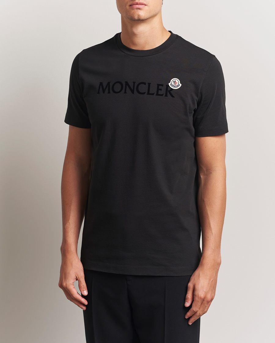 Herr | T-Shirts | Moncler | Lettering Logo T-Shirt Black