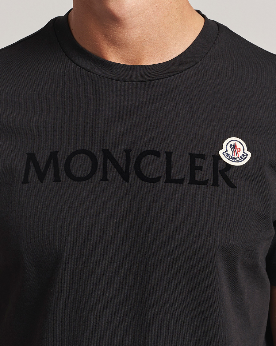 Herr | T-Shirts | Moncler | Lettering Logo T-Shirt Black