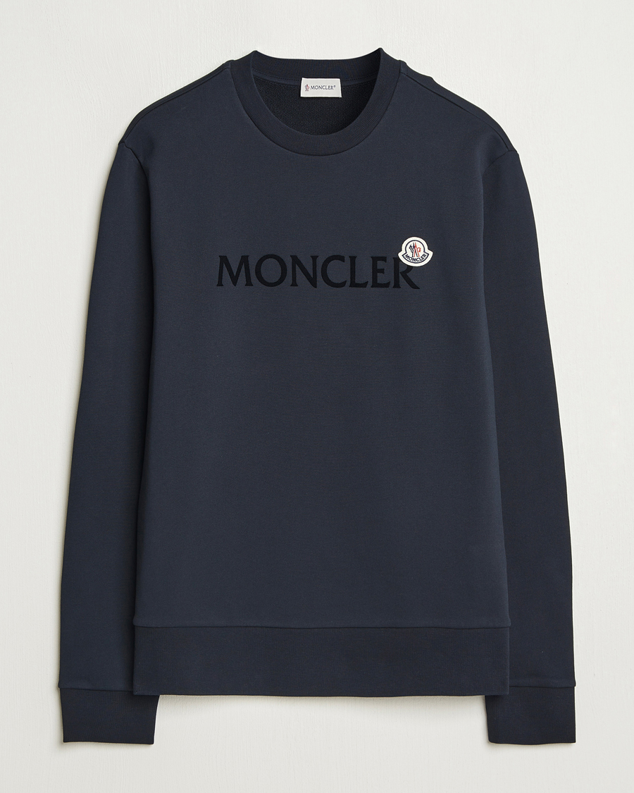 Herr | Tröjor | Moncler | Lettering Logo Sweatshirt Navy
