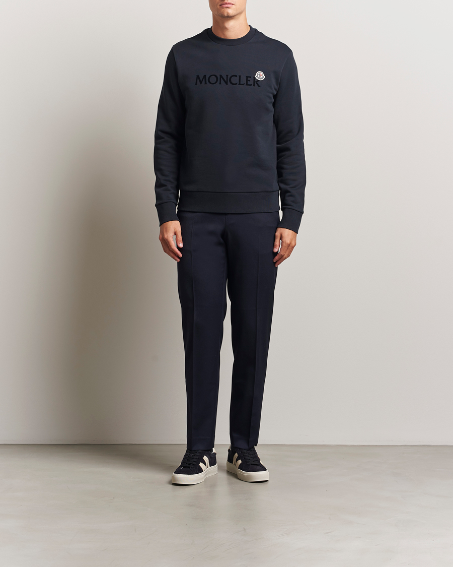 Herr | Tröjor | Moncler | Lettering Logo Sweatshirt Navy