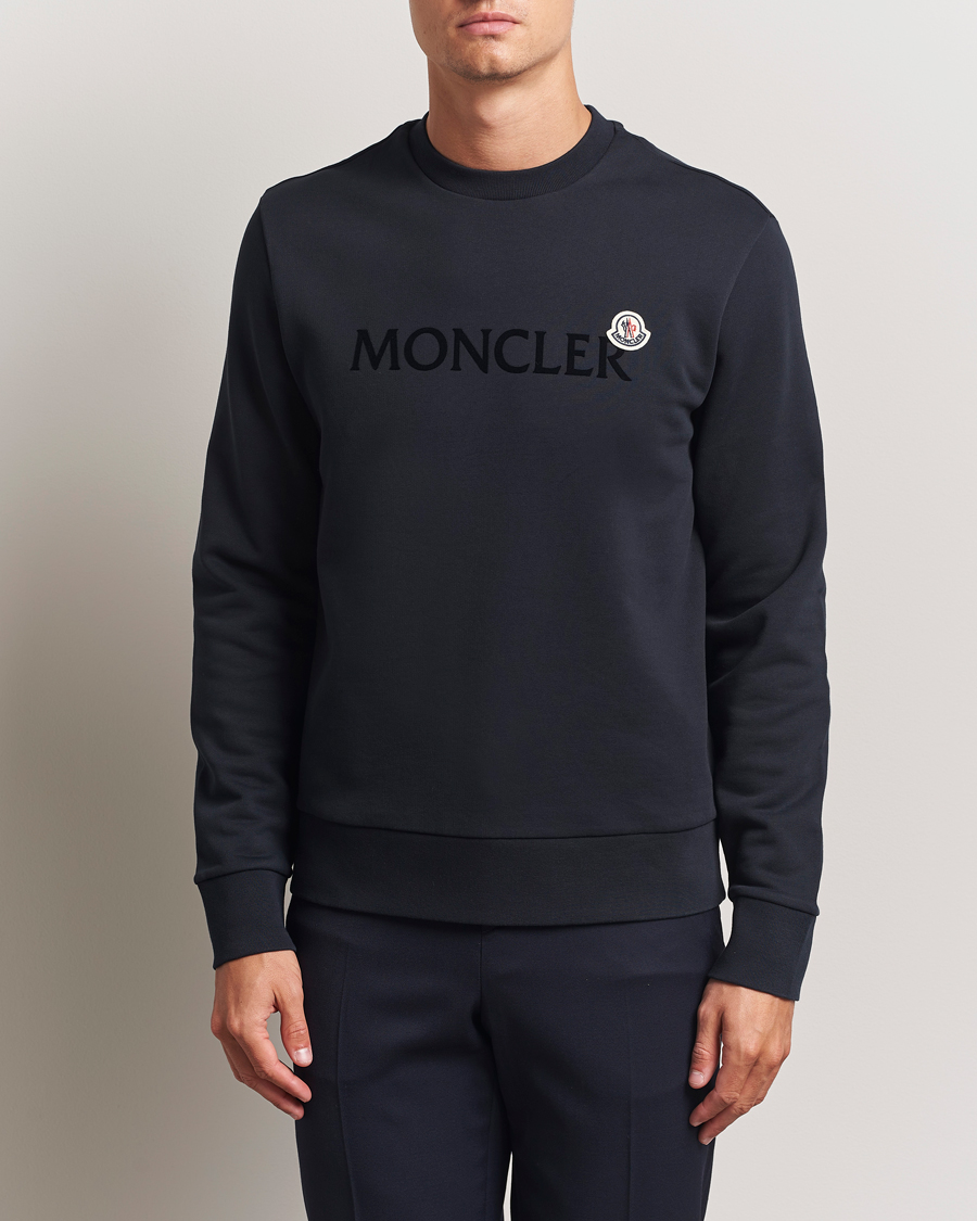 Herr | Tröjor | Moncler | Lettering Logo Sweatshirt Navy