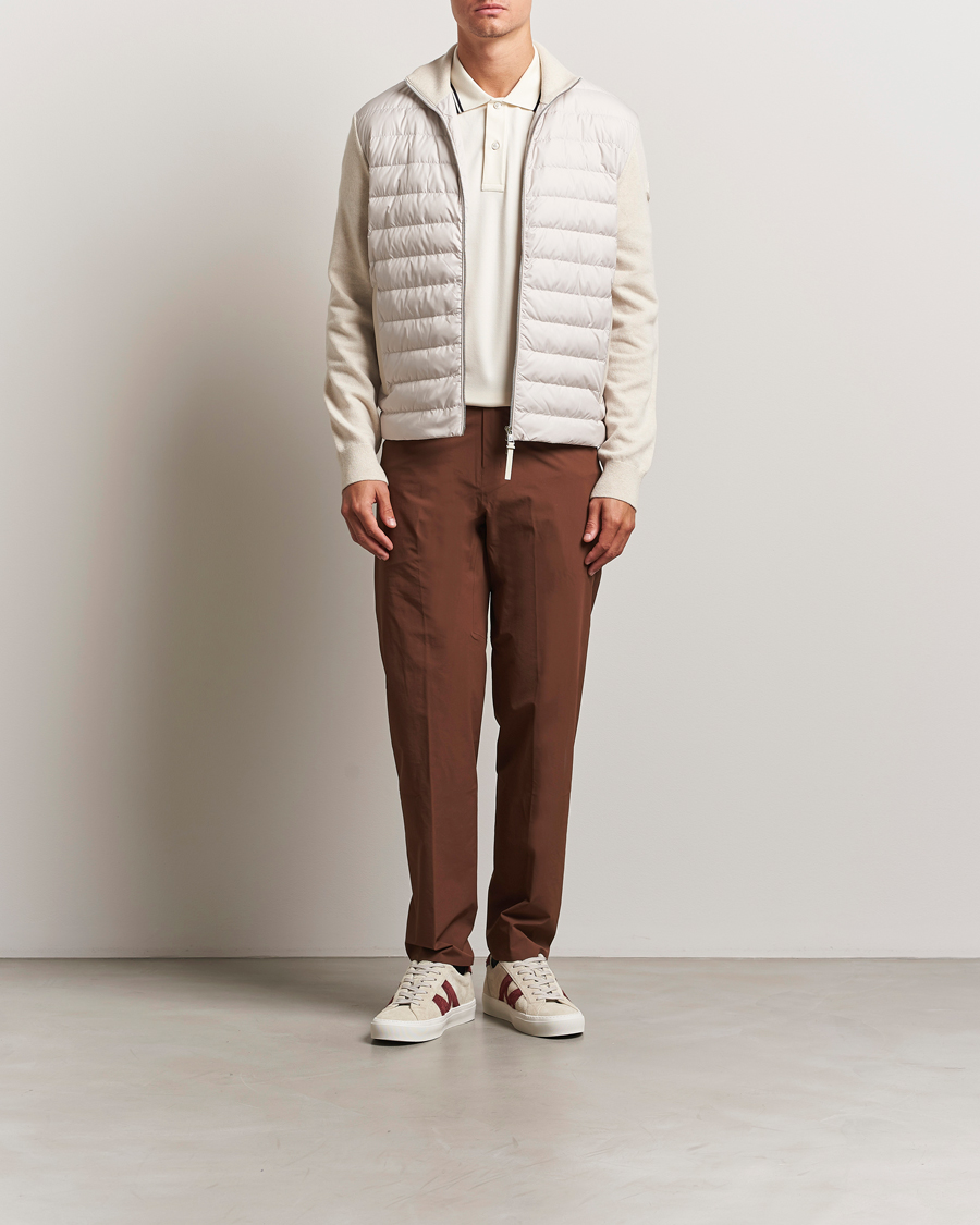 Herr | Tröjor | Moncler | Full Zip Padded Cardigan Off White