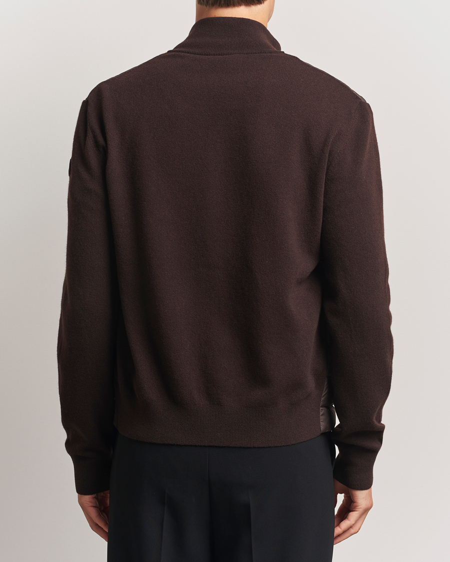 Herr | Tröjor | Moncler | Full Zip Padded Cardigan Brown