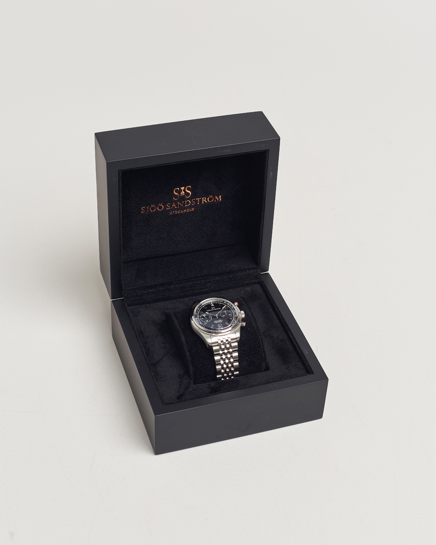 Herr | Sjöö Sandström Royal Steel Chronograph 40mm Black Dial | Sjöö Sandström | Royal Steel Chronograph 40mm Black Dial