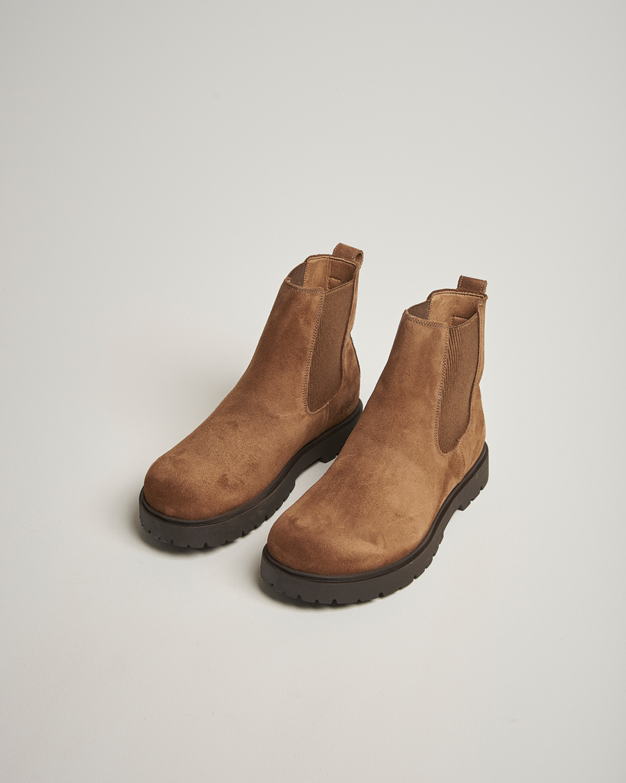 Herr | Kängor | BIRKENSTOCK | Highwood Suede Chelsea Boot Dark Tea