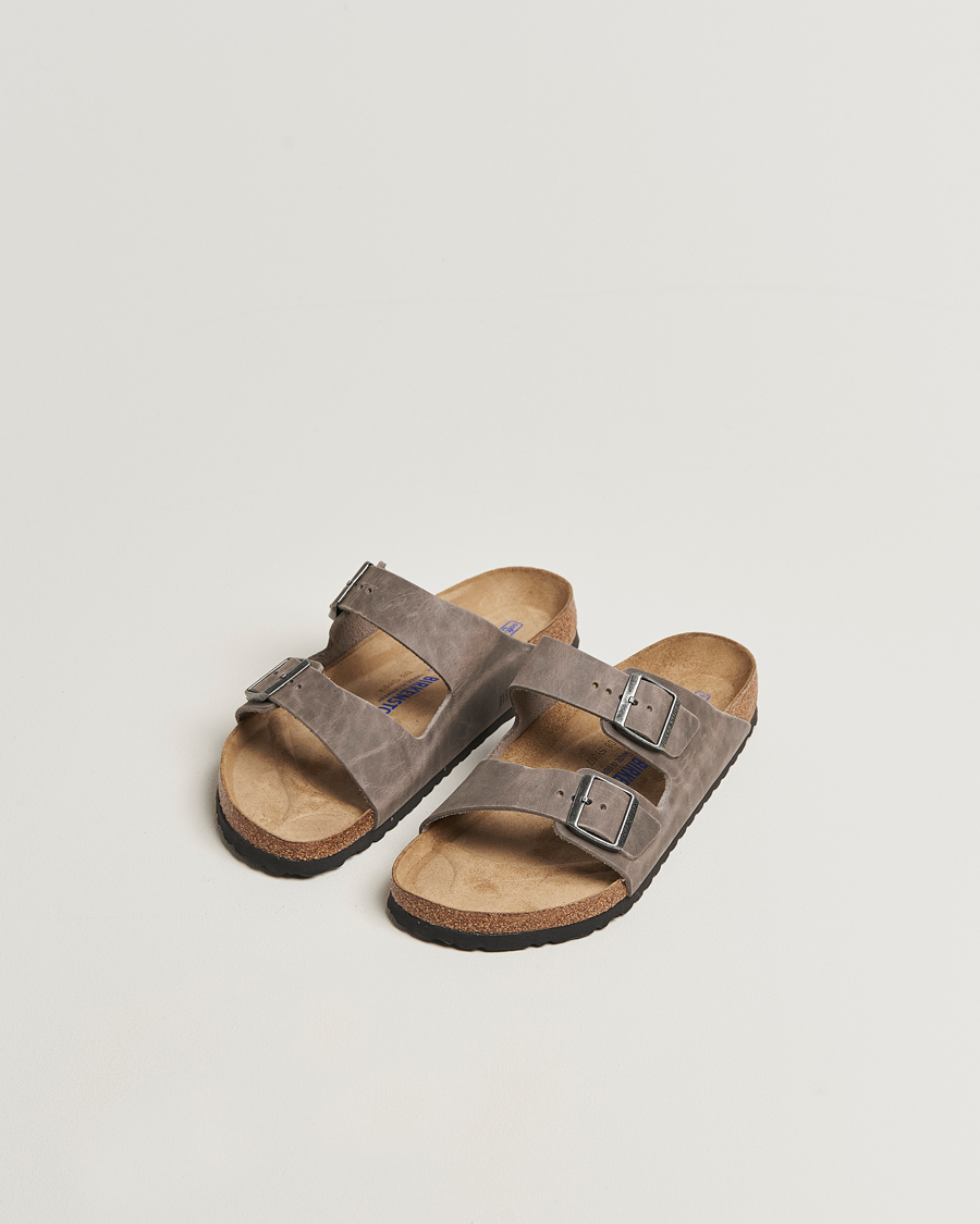 Herr | Sandaler & Tofflor | BIRKENSTOCK | Arizona Soft Footbed Iron Oiled Leather