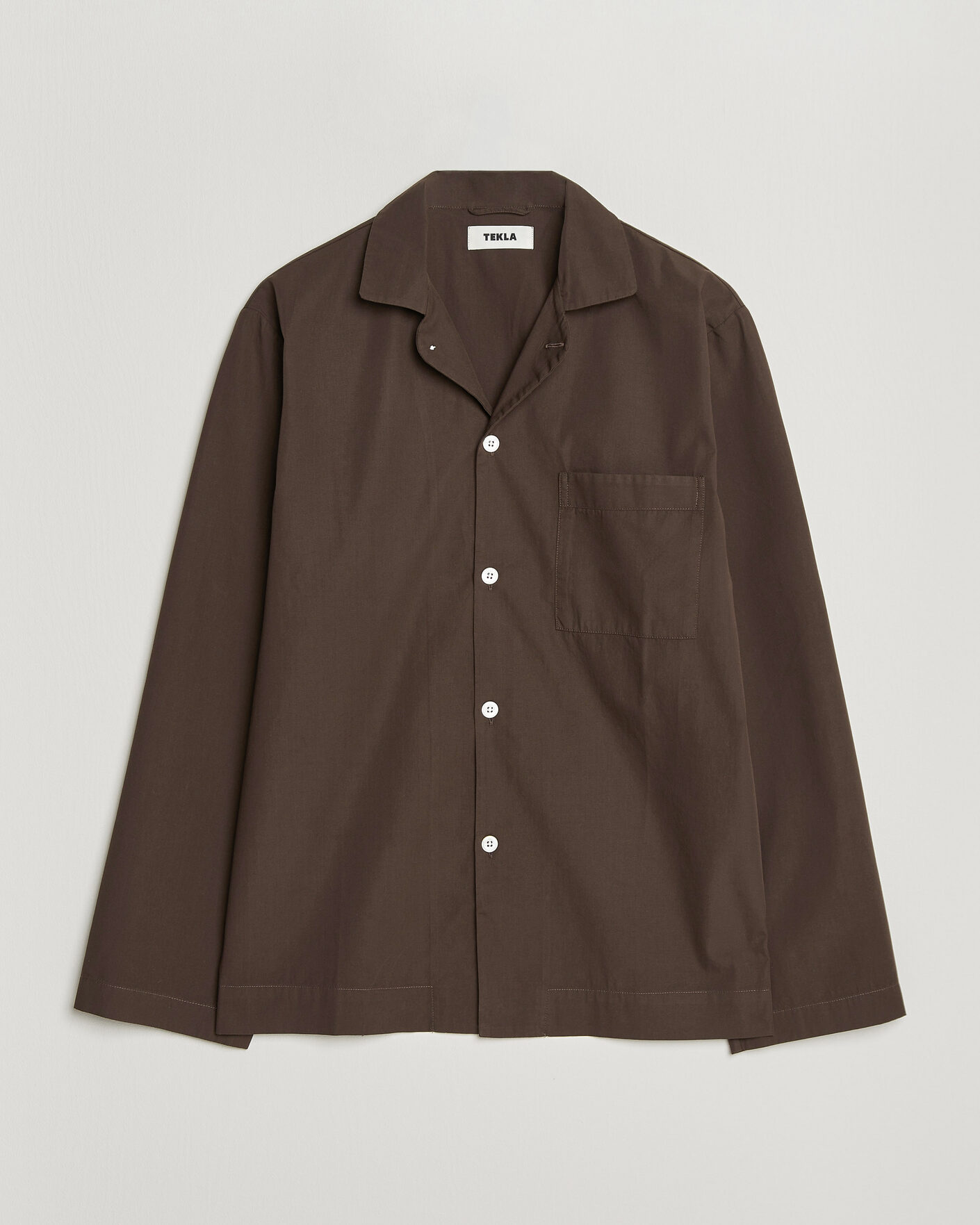 Herr | Pyjamas & Morgonrockar | Tekla | Poplin Pyjama Shirt Coffee