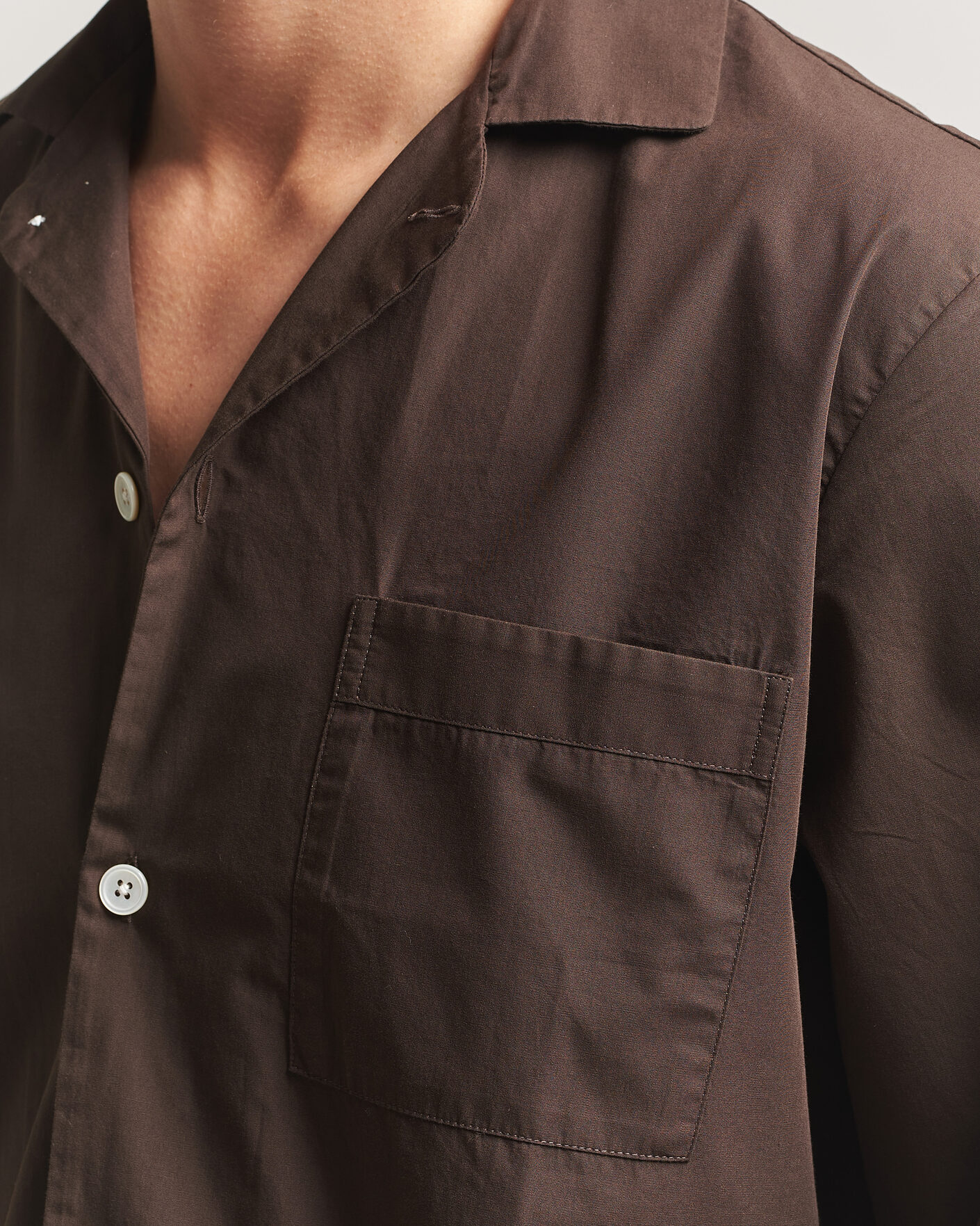 Herr | Pyjamas & Morgonrockar | Tekla | Poplin Pyjama Shirt Coffee