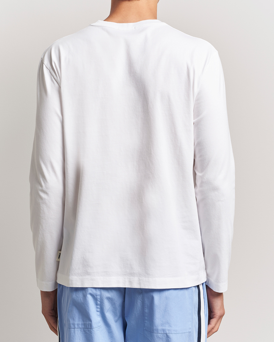 Herr | T-Shirts | Tekla | Organic Cotton Long Sleeve T-Shirt White