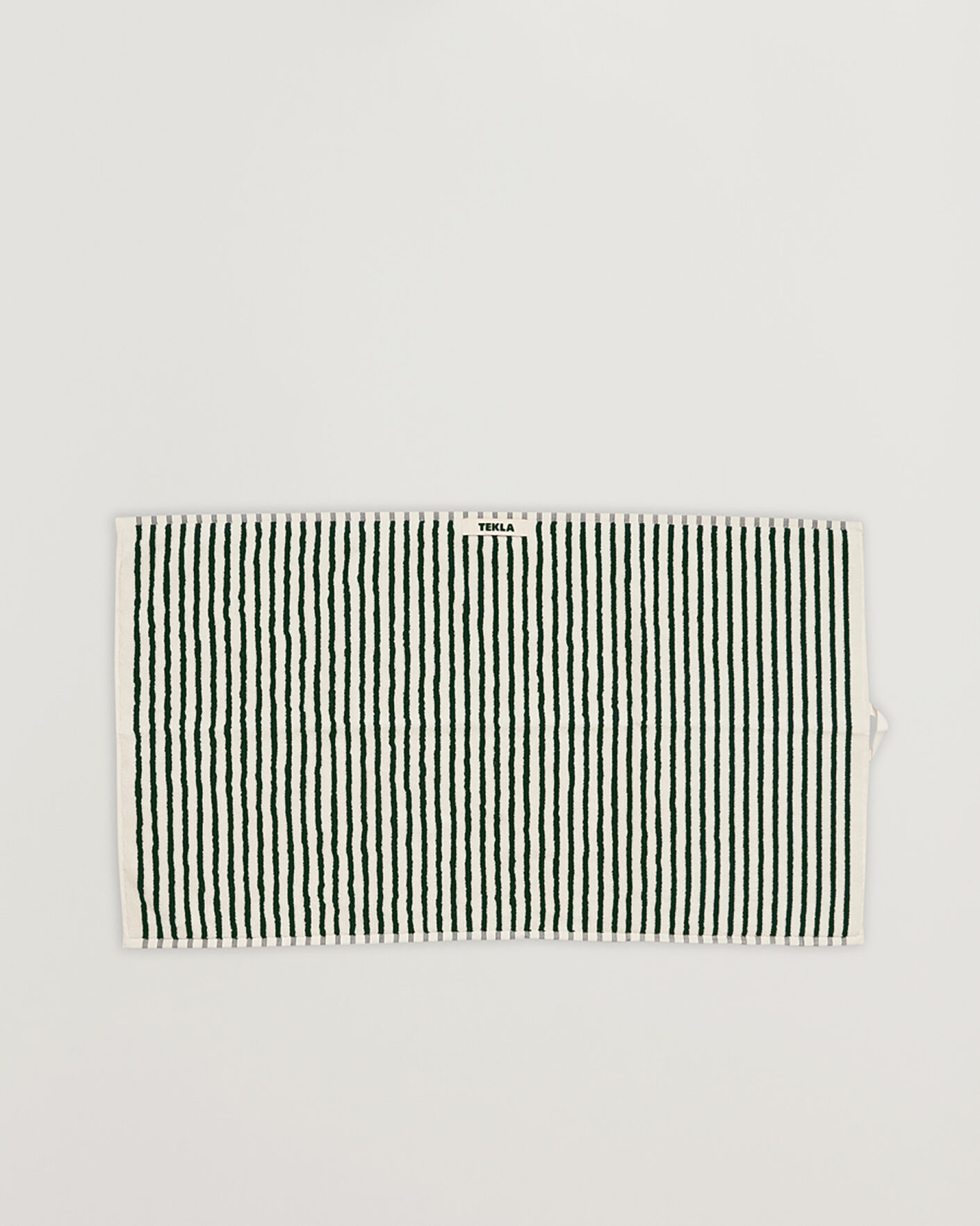 Herr | Textilier | Tekla | Organic Terry Hand Towel Racing Green Stripes