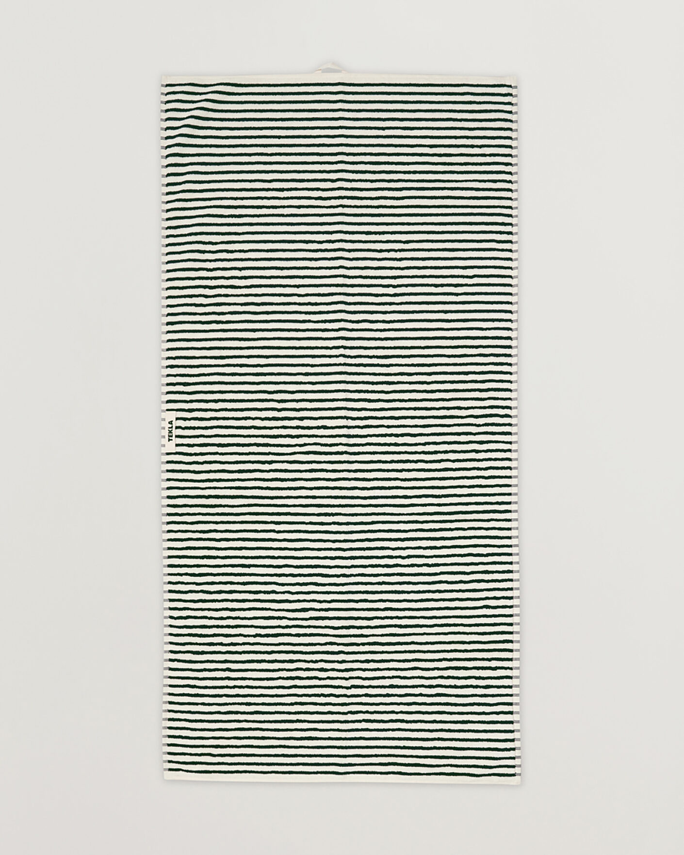 Herr | Textilier | Tekla | Organic Terry Bath Towel Racing Green Stripes