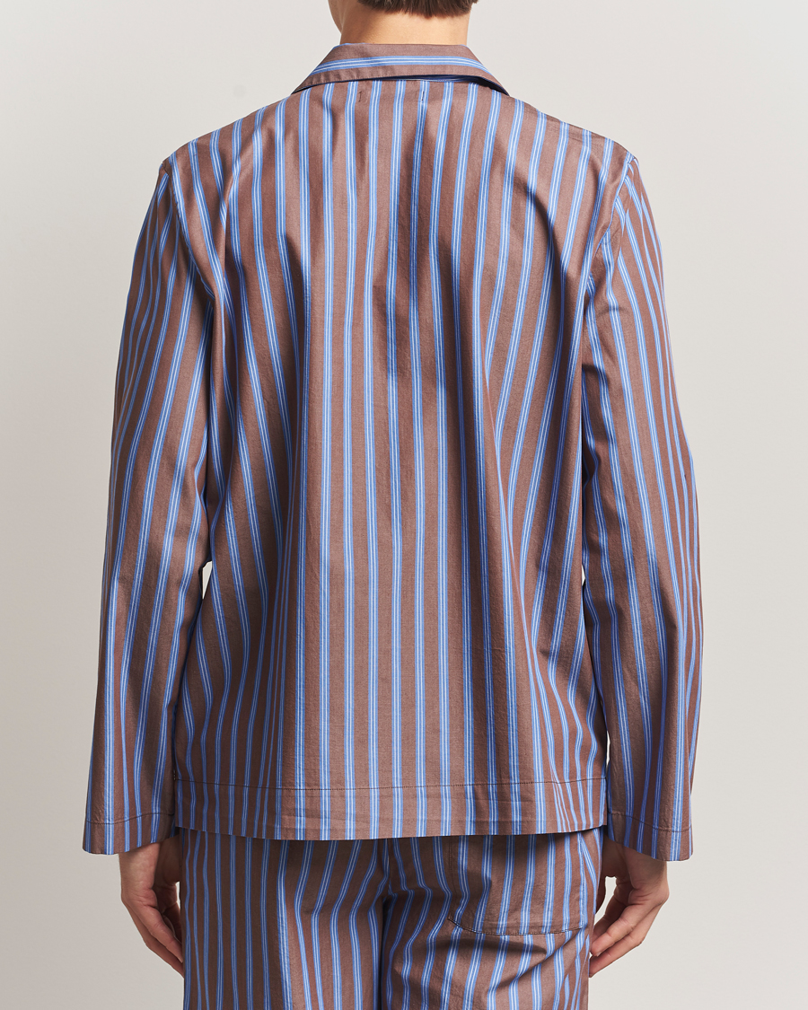 Herr | Pyjamas & Morgonrockar | Tekla | Poplin Pyjama Shirt Chestnut Stripes
