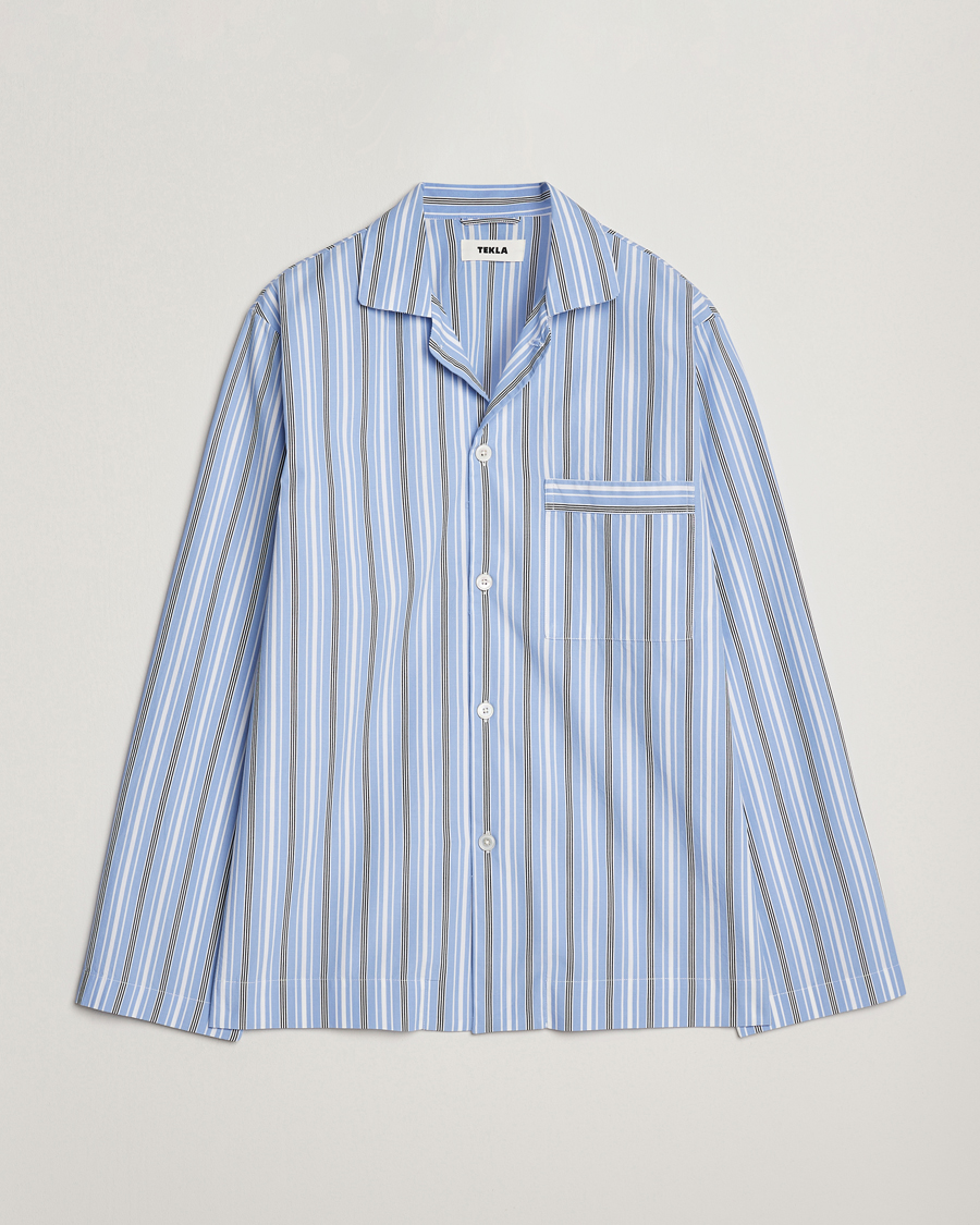 Herr | Pyjamas & Morgonrockar | Tekla | Poplin Pyjama Shirt Stave Stripes