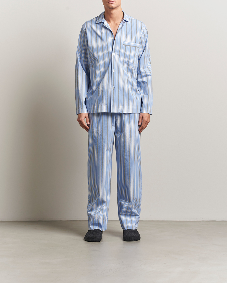 Herr | Pyjamas & Morgonrockar | Tekla | Poplin Pyjama Shirt Stave Stripes