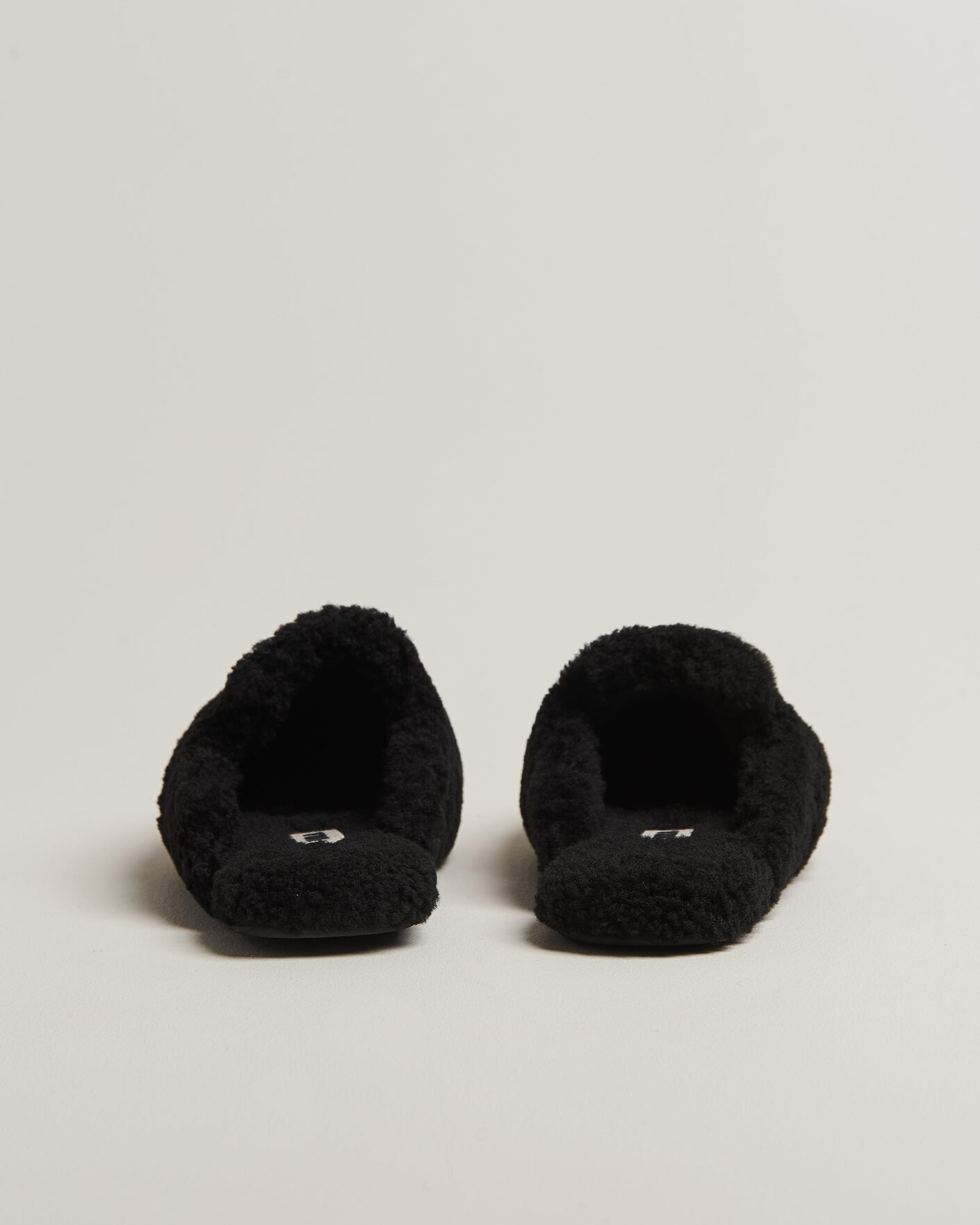 Herr | Sandaler & Tofflor | Tekla | Lambswool Shearling Slippers Black