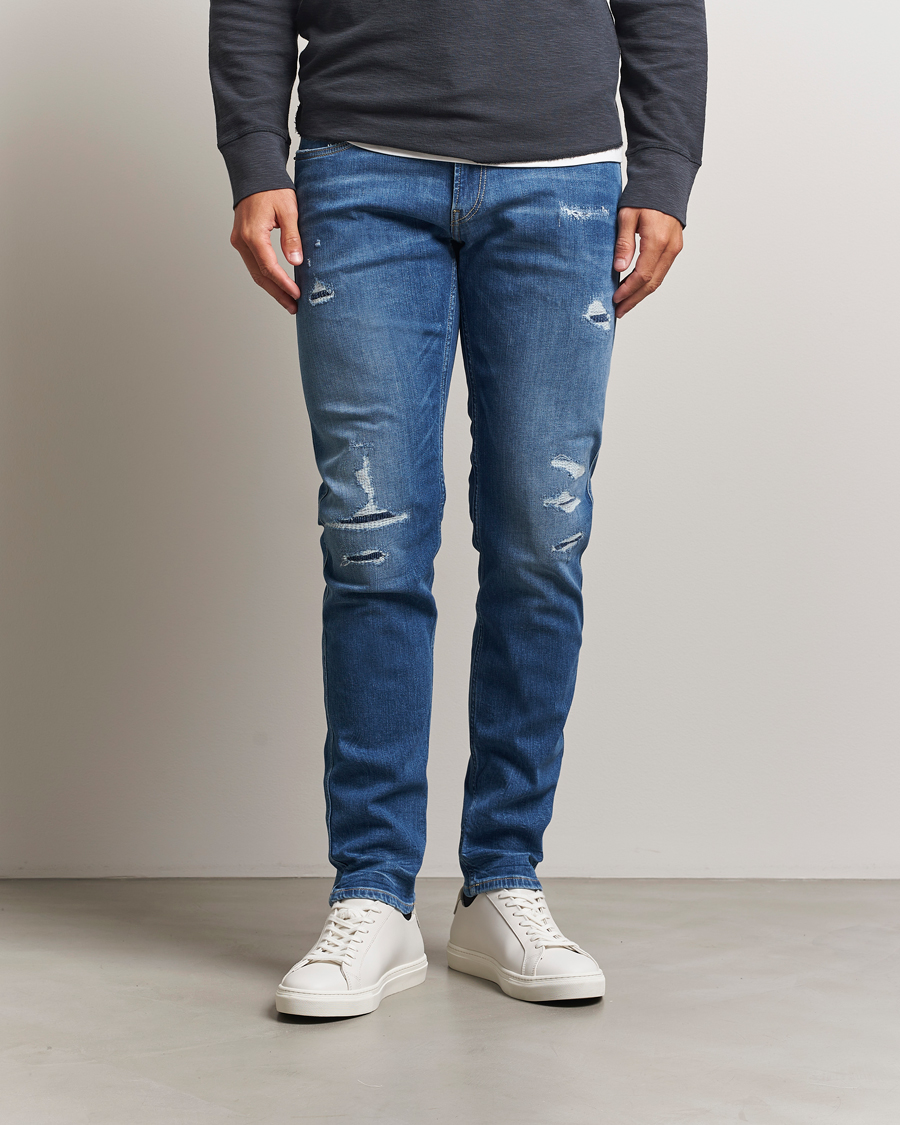 Herr | Jeans | Replay | Anbass Distressed Super Stretch Bio Jeans Medium Blue
