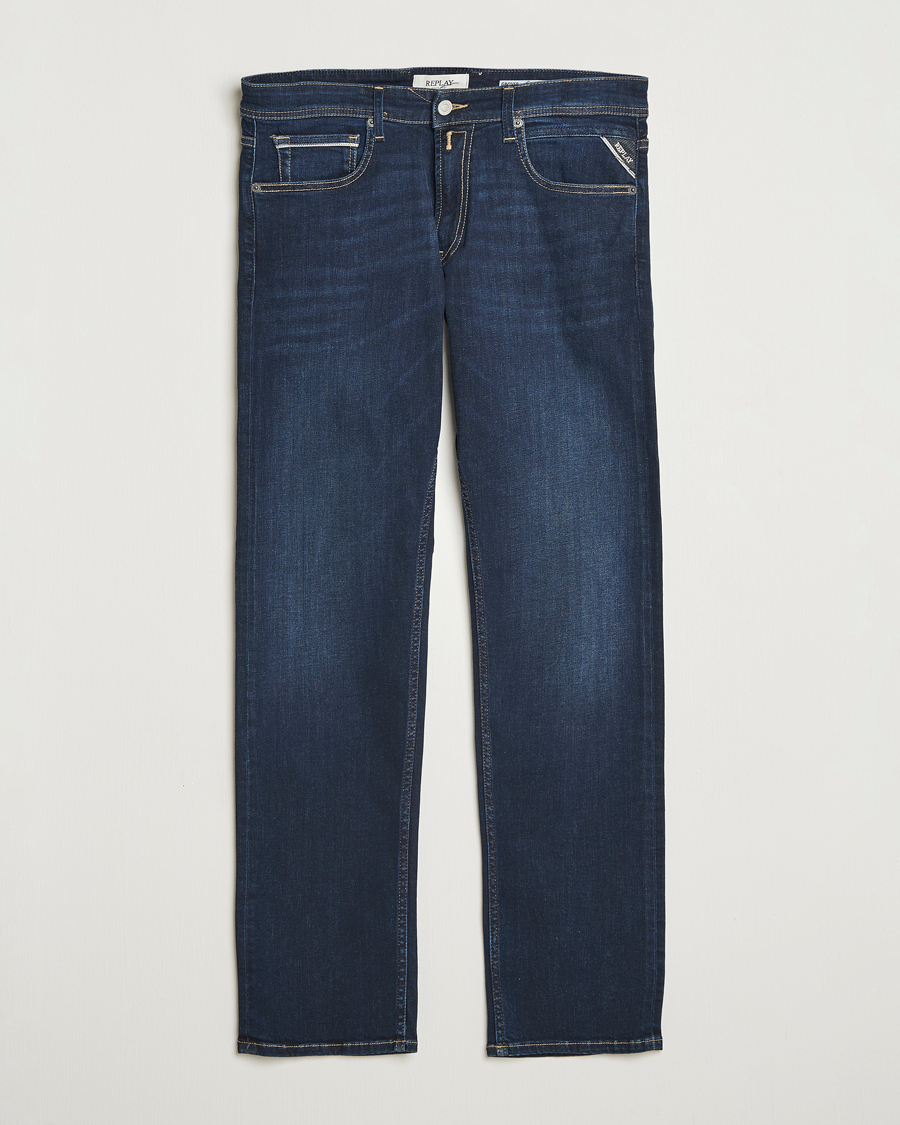 Herr | Jeans | Replay | Grover Powerstretch Jeans Dark Blue