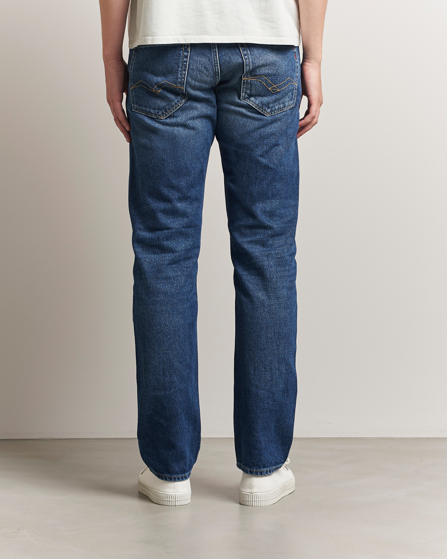 Herr | Jeans | Replay | Grover Straight Fit Rigid Jeans Medium Blue