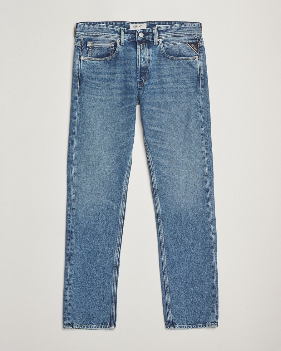 Herr | Jeans | Replay | Grover Straight Fit Rigid Jeans Light Blue