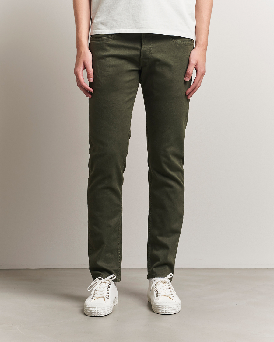 Herr | Byxor | Replay | Grover Bullstretch 5-Pocket Pants Dark Green